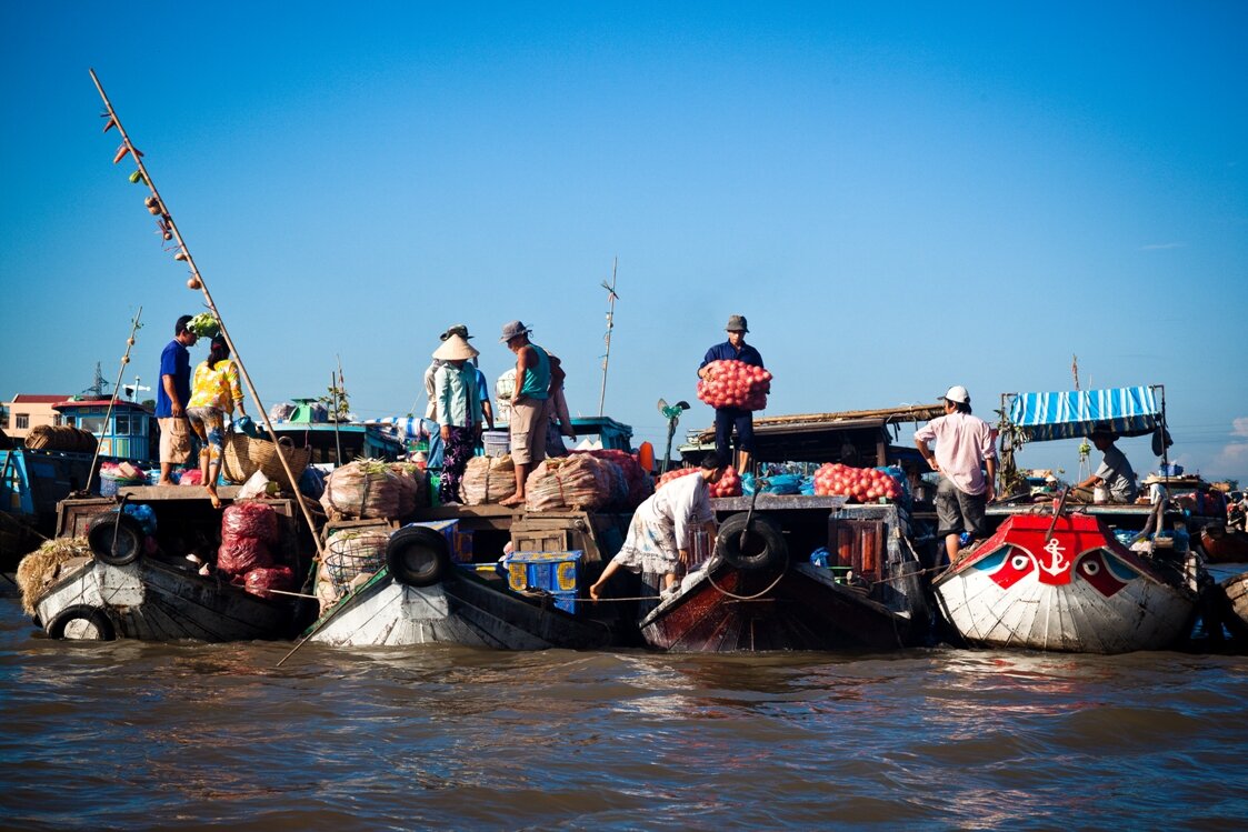 Mercado flotante Cai Rang, Vietnam