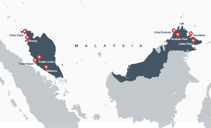 Carte de visite de la Malaisie