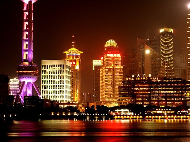 Shanghai de noche, China